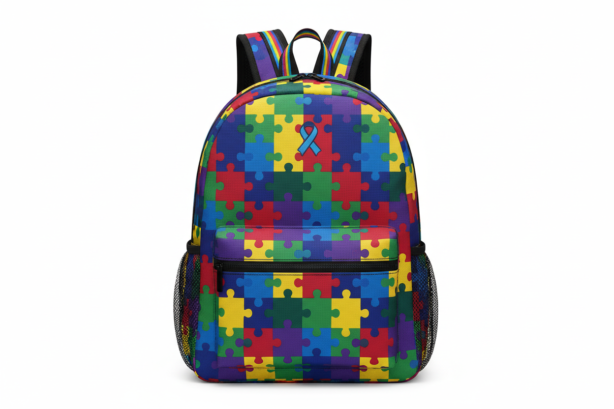 Autism Awareness Puzzle Piece Backpack
