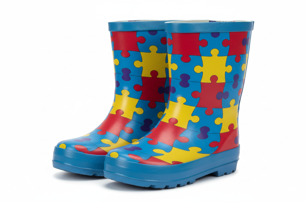 Kids' Blue Autism Awareness Rain Boots