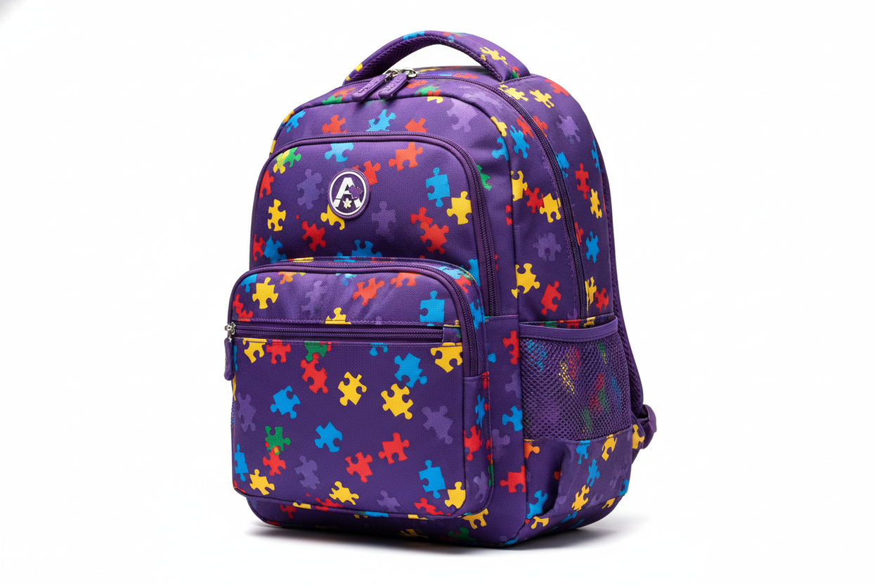 Purple Autism Awareness Backpack