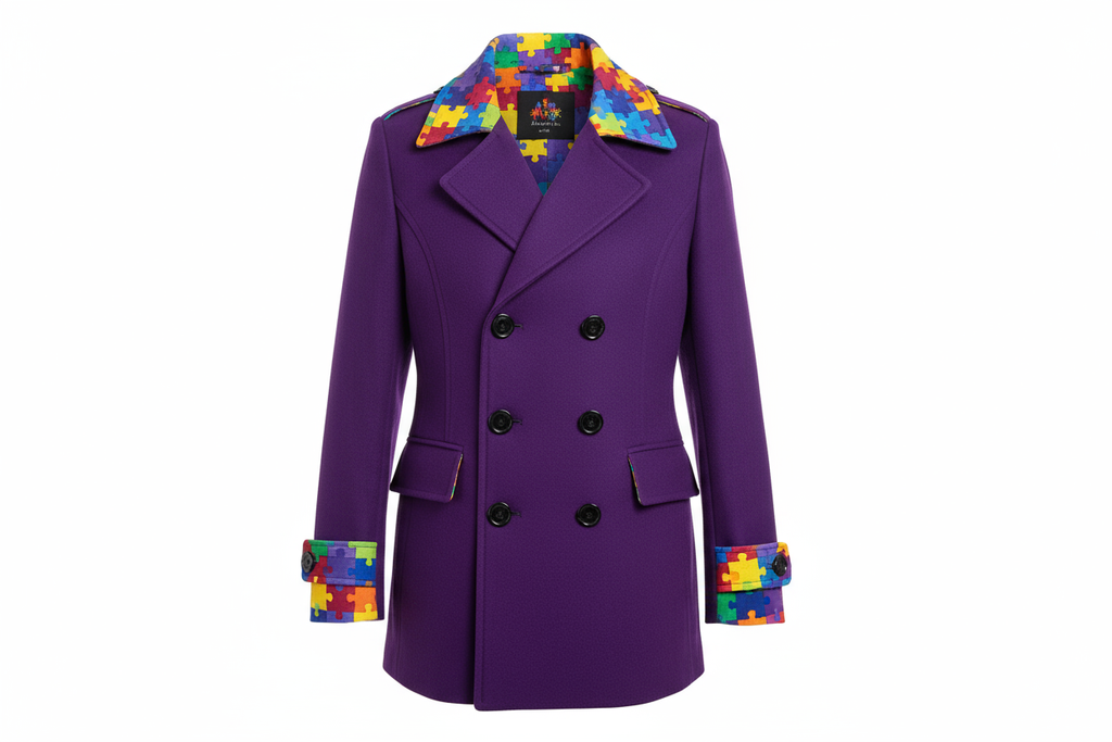 Purple Autism Awareness Peacoat