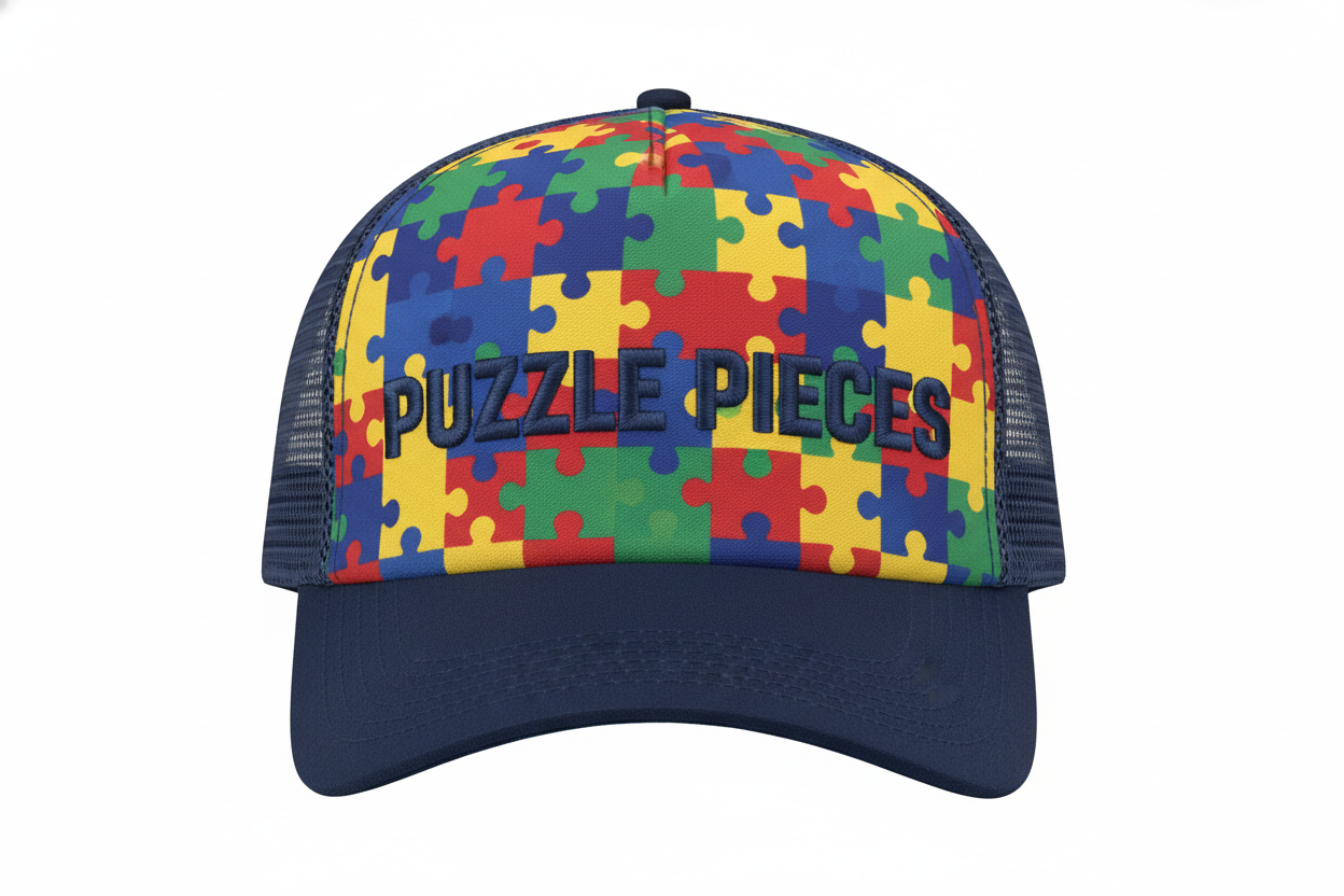 Puzzle Pieces Trucker Hat